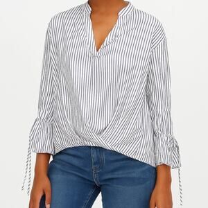 Harshman Striped Bell Sleeve Blouse Size Small